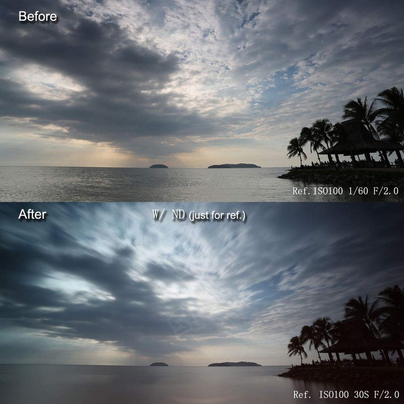 SIOTI Square Filter Kit 4X6'' (100X150mm) with ND2 & ND4 & ND8 & ND16 for Cokin Z Lee Hitech Sioti Holder (ND) - Image 2